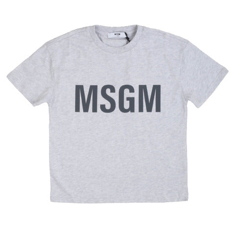 Msgm T-Shirt Manica Corta Grigio Bambino Grigio - MYDREAMAX