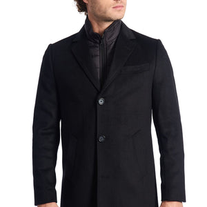 Baldinini Cappotto Elegante Pettorina Uomo Nero - MYDREAMAX