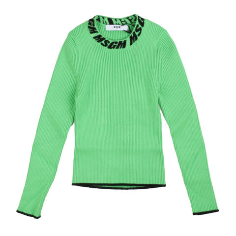 Msgm Maglioncino Verde Bambina Verde - MYDREAMAX