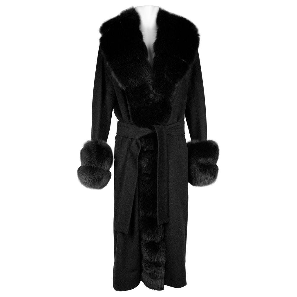 Loro Piana Cappotto con Pelliccia Donna Nero - MYDREAMAX