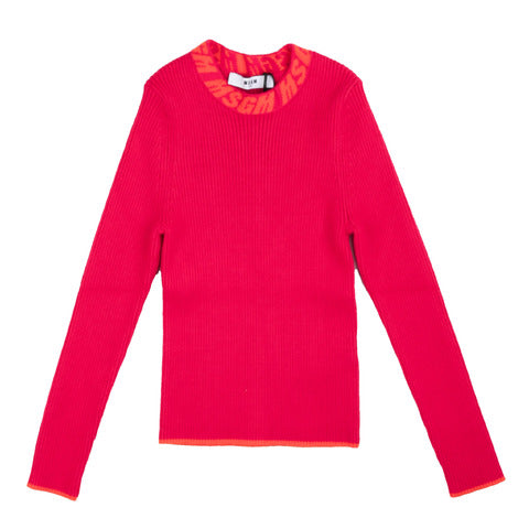 Msgm Maglioncino Rosa Fucsia Bambina Fucsia - MYDREAMAX