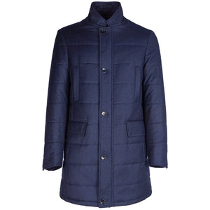 Loro Piana Cappotto Trapuntato Uomo Blu - MYDREAMAX