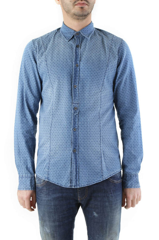 525 Camicia Blu Denim Uomo - MYDREAMAX