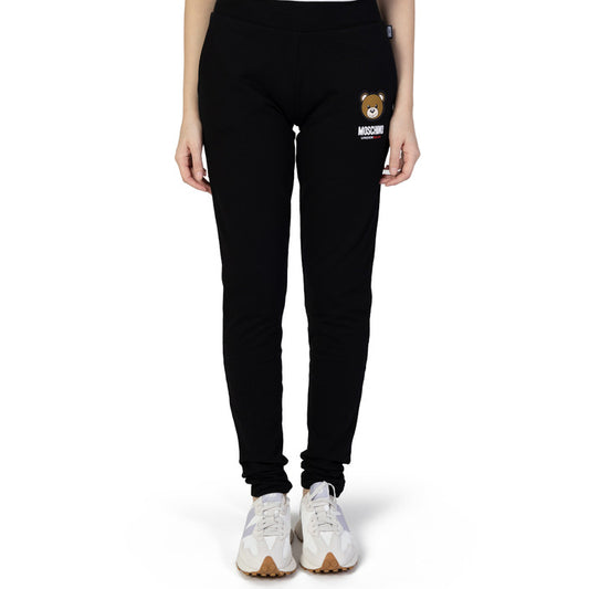 Moschino Underwear Pantaloni Tuta con Stampa Donna Nero - MYDREAMAX