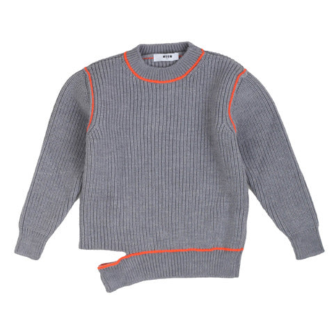 Msgm Maglioncino Grigio Bambino Grigio - MYDREAMAX