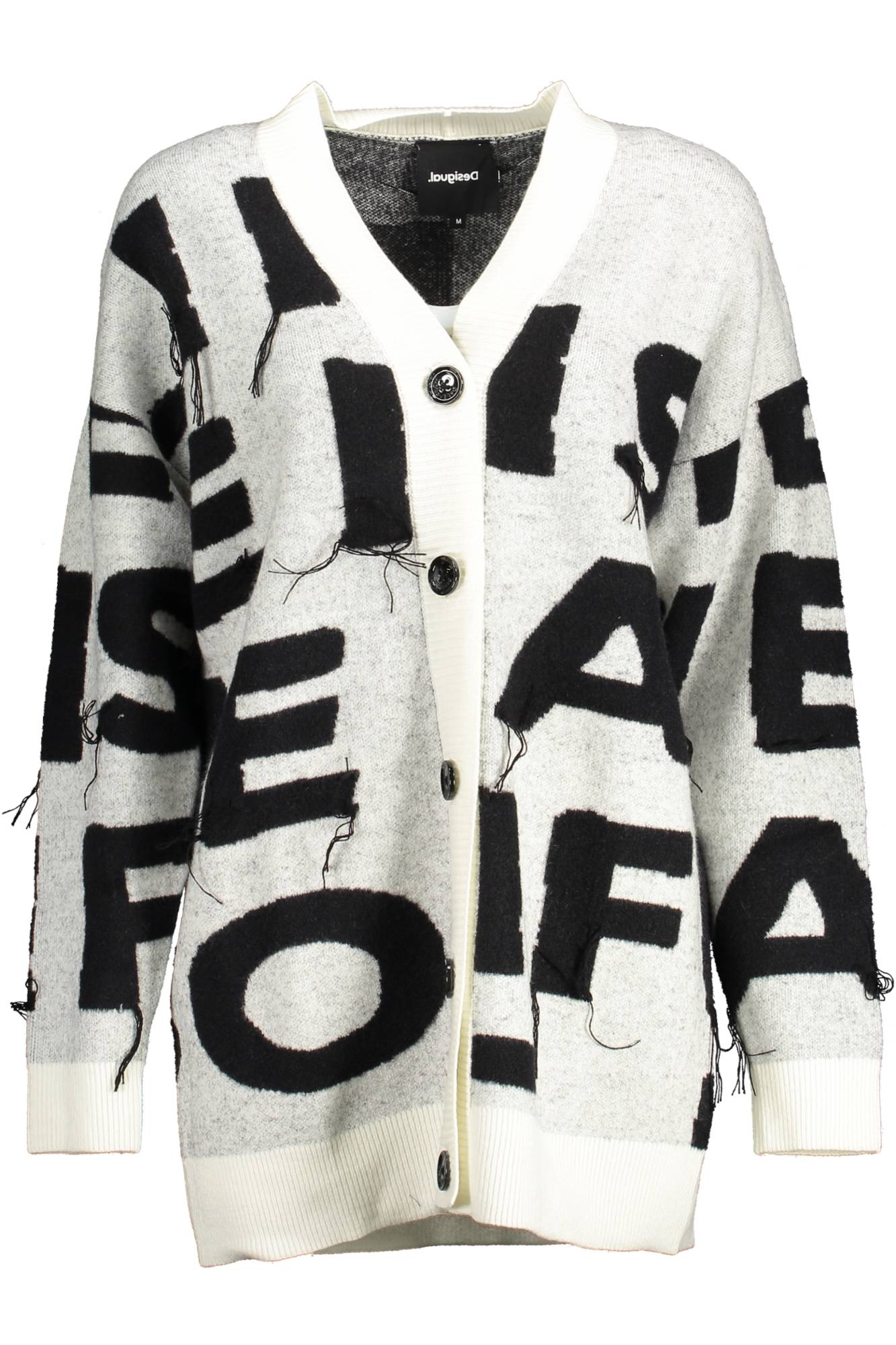 Desigual Cardigan Lungo Bianco Donna Bianco - MYDREAMAX