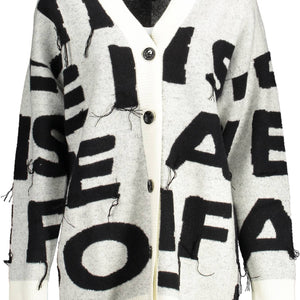 Desigual Cardigan Lungo Bianco Donna Bianco - MYDREAMAX