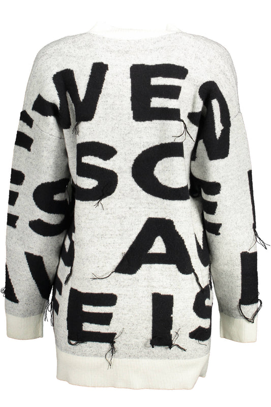 Desigual Cardigan Lungo Bianco Donna - MYDREAMAX